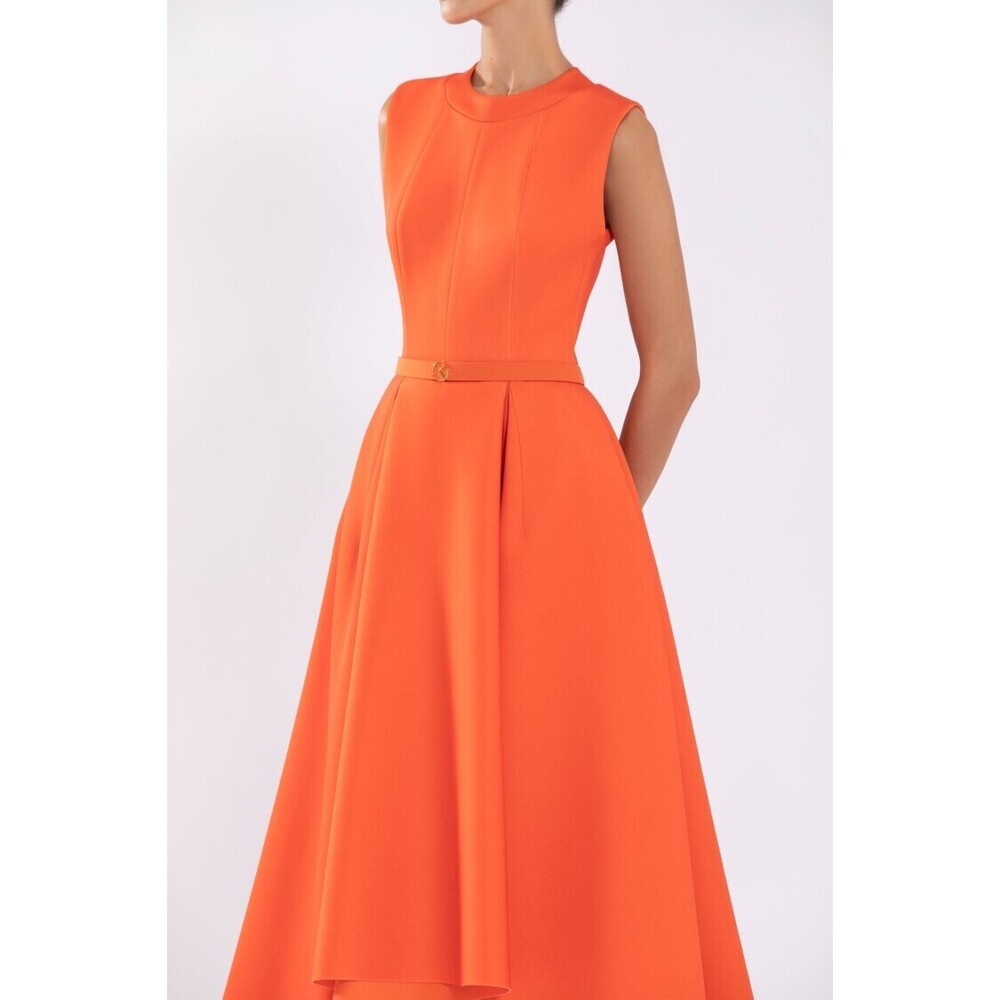 Saiid Kobeisy Neoprene Dress With High-Low Skirt